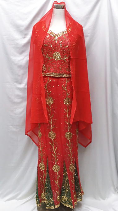 ハロウィンレヘンガチョリ　インド　ドレス　民族衣装　ウェディングドレス